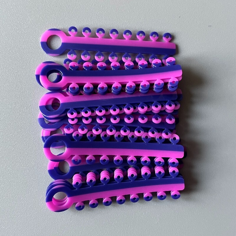 1Box/320pcs Dental Ligature Ties Orthodontic Elastic Rubber Bands Mix Colors