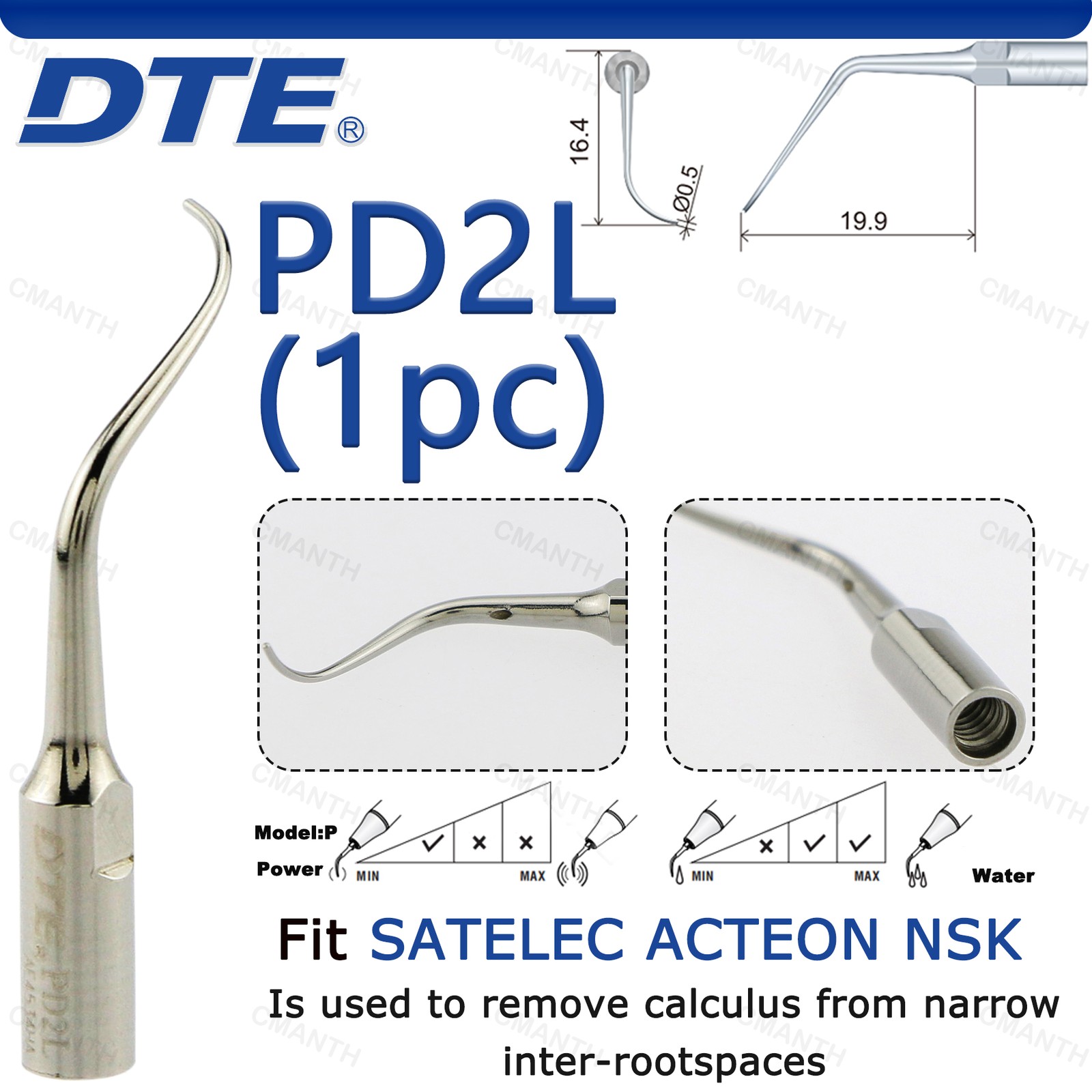 Woodpecker DTE Dental Ultrasonic Scaler Tip Periodontics Tips Fit NSK SATELEC