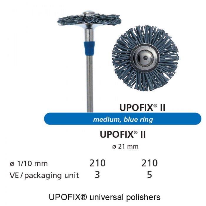 Upofix polisher brush final polishing movements occlusal DFS Diamon metal blue