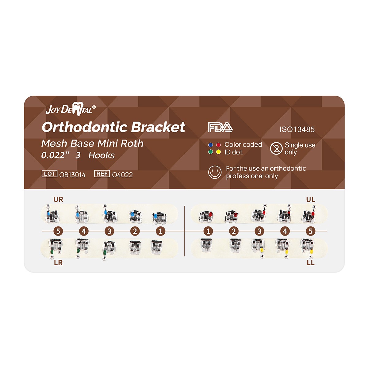10 Packs AZ Dental Orthodontic Brackets Braces Mini Roth 0.022 3hook 20Pcs/Pack