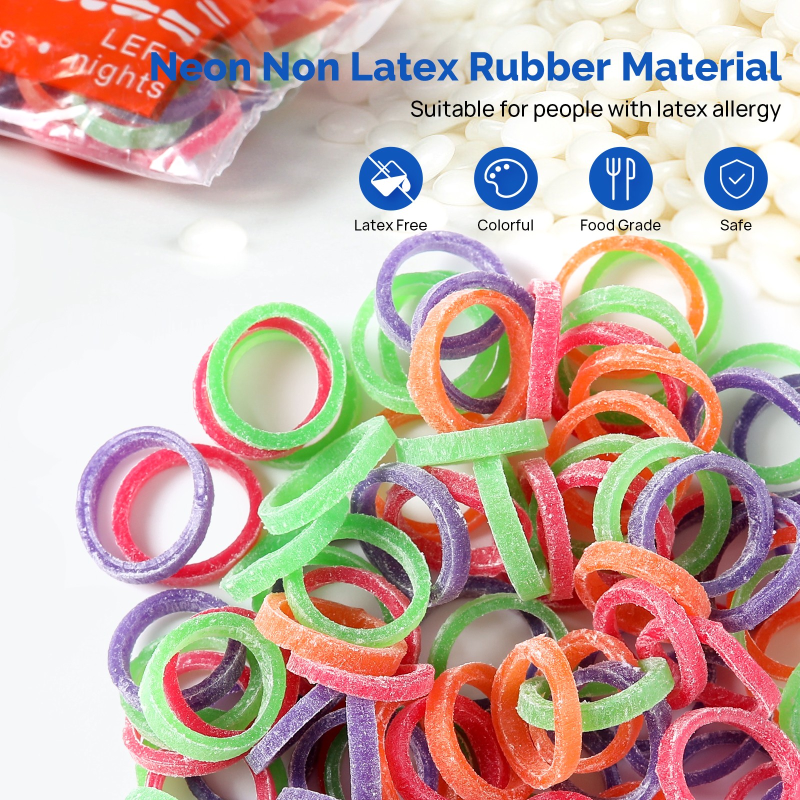 Dental Orthodontic Intra oral Elastic Neon Rubber Bands Elastics Brace Non-latex