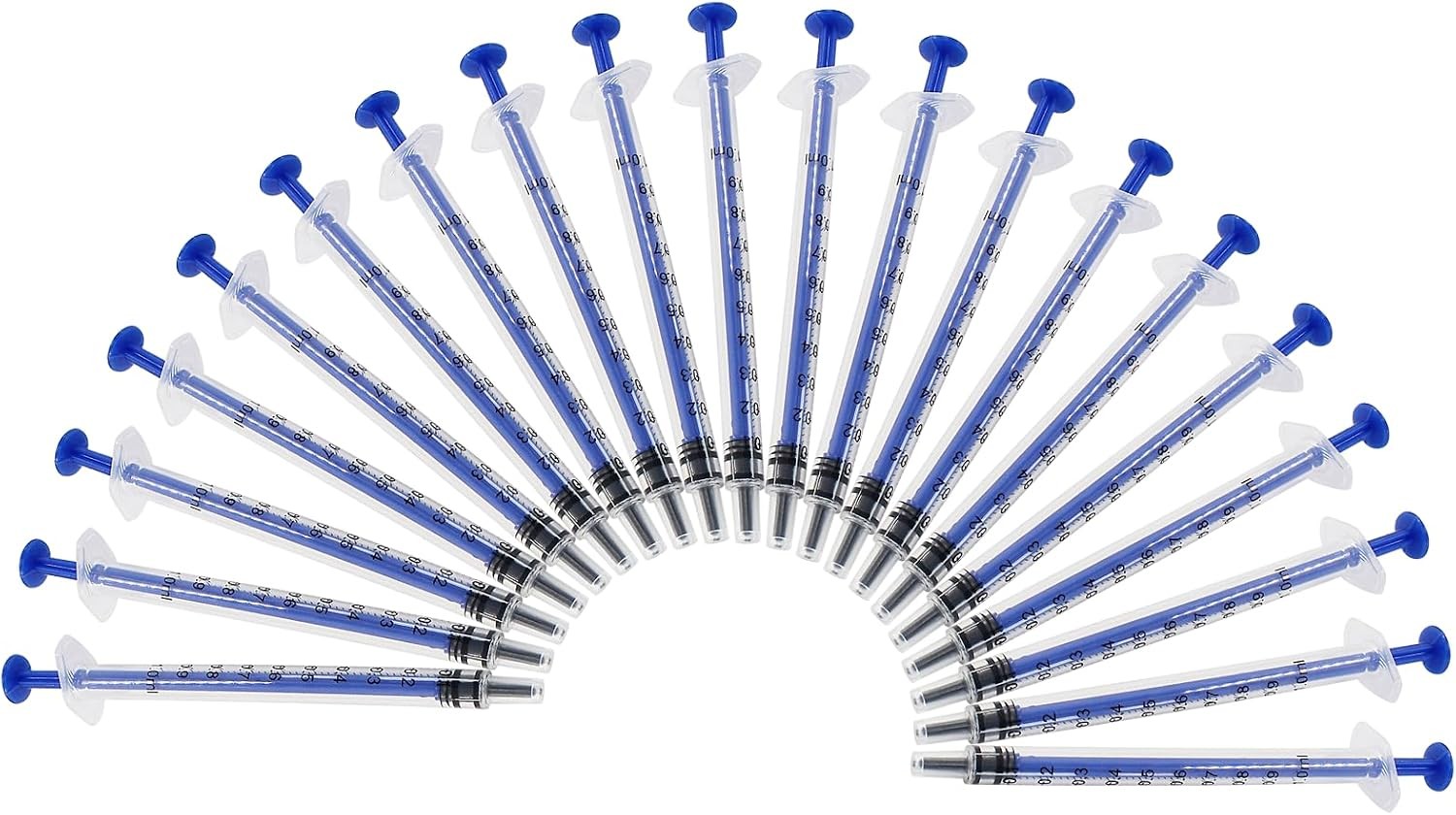 1/2/3 Ml Plastic Syringe, No Needle, Individually Wrapped, Clear Measurement