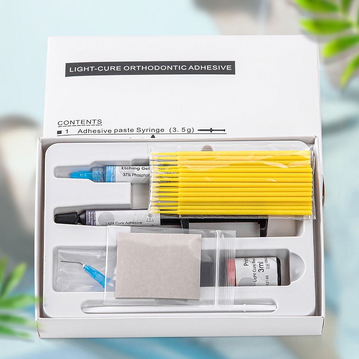 Kit de Sistema de Adhesivo para Brackets Ortodónticos Dental, Primer de Curado p