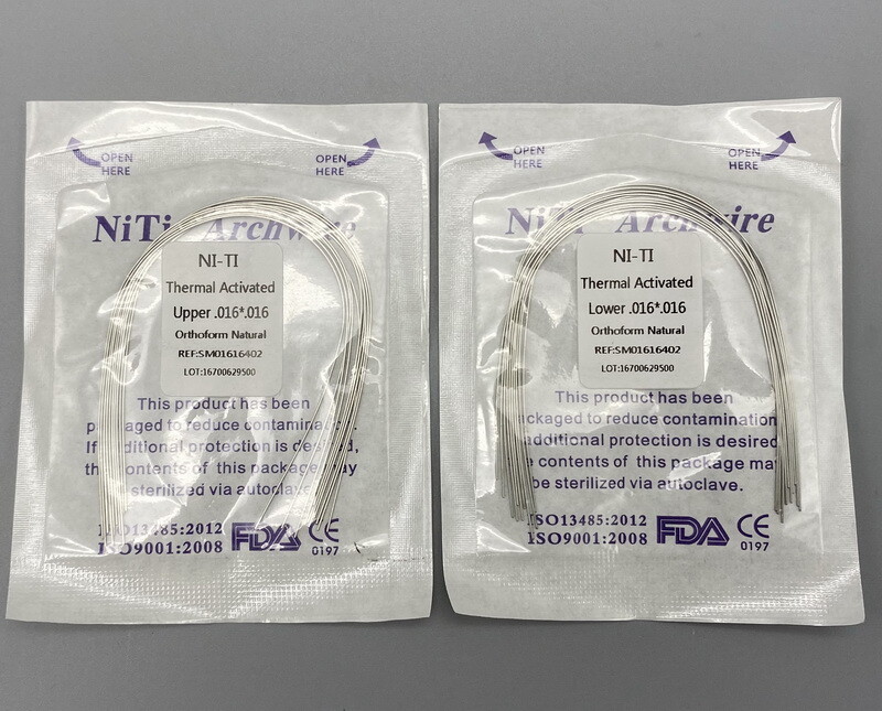 Dental Orthodontic Thermal Activated Archwires Niti Arch Wire Ovoid Natural Form