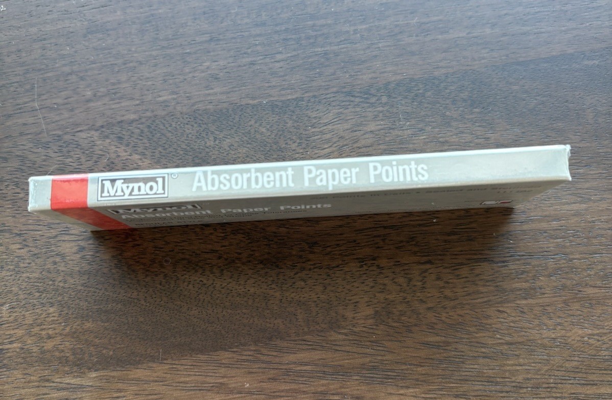 Mynol Endodontic Paper Points Coarse 200ct 1 Box Sealed Root Canal