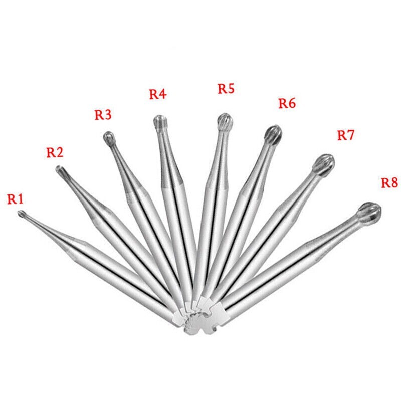 5 Pcs/Box Dental Tungsten Steel Carbide Burs RA1-8 Round For Low Speed Handpiece