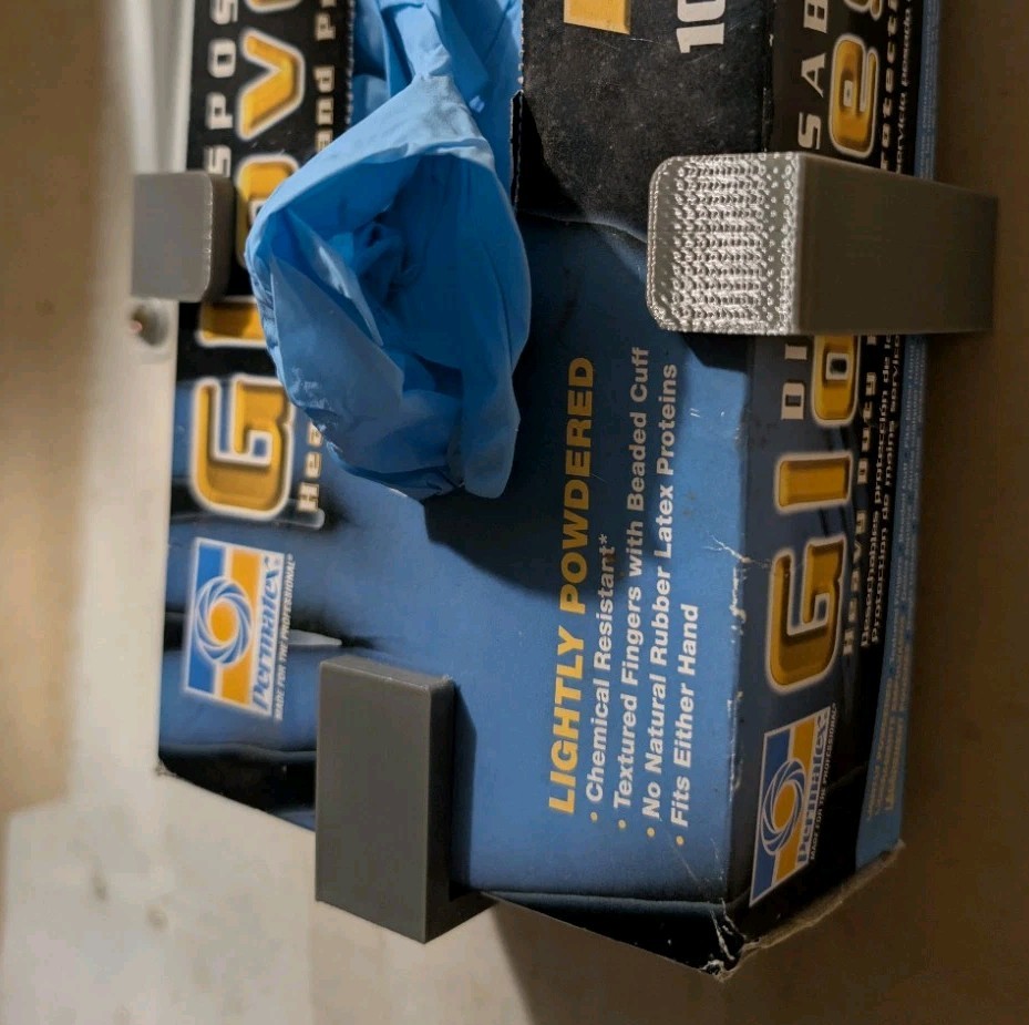 Nitrile & Latex Glove Box Dispenser Wall Mount Holder Bracket RUGGED VERSION.