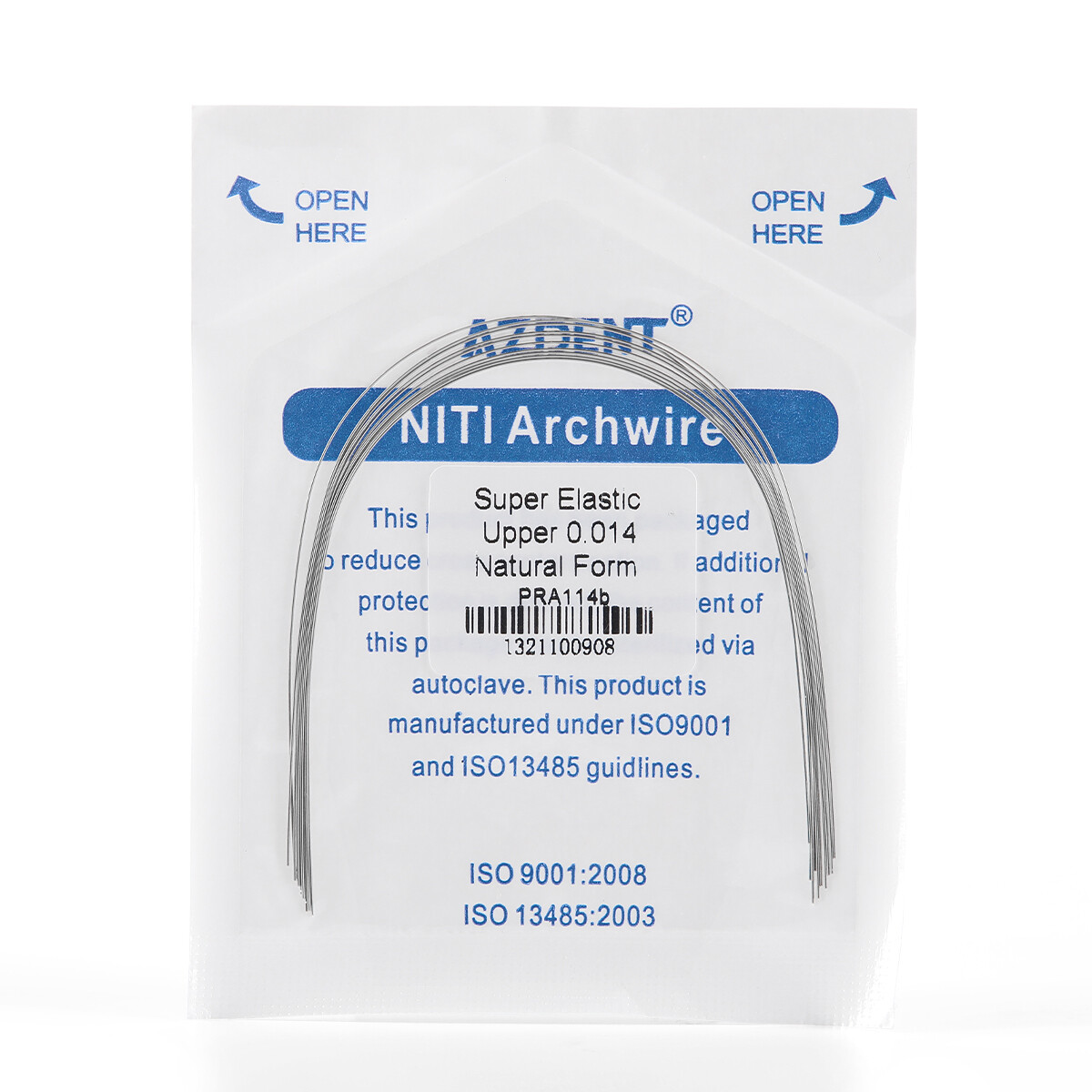 10Pcs/Pack Dental Orthodontic Arch Wire Super Elastic NITI Round Natural Form