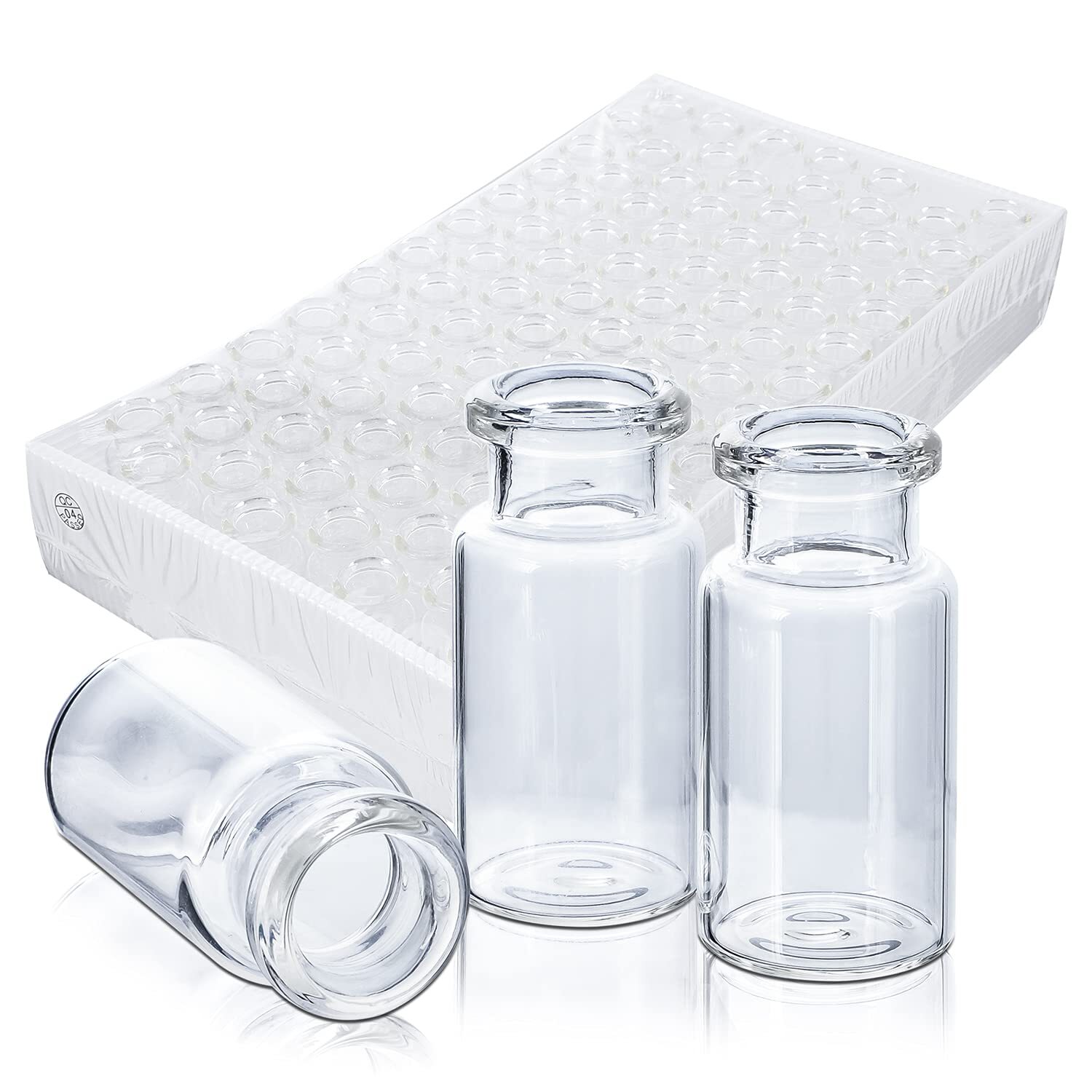 100/200/300/400/500 10ml Glass Clear Bottom Headspace Vial &Plastic-Aluminum Cap