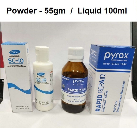 Dental SC 10 Self Cure Temporary Acrylic Crown & Bridge Material Set