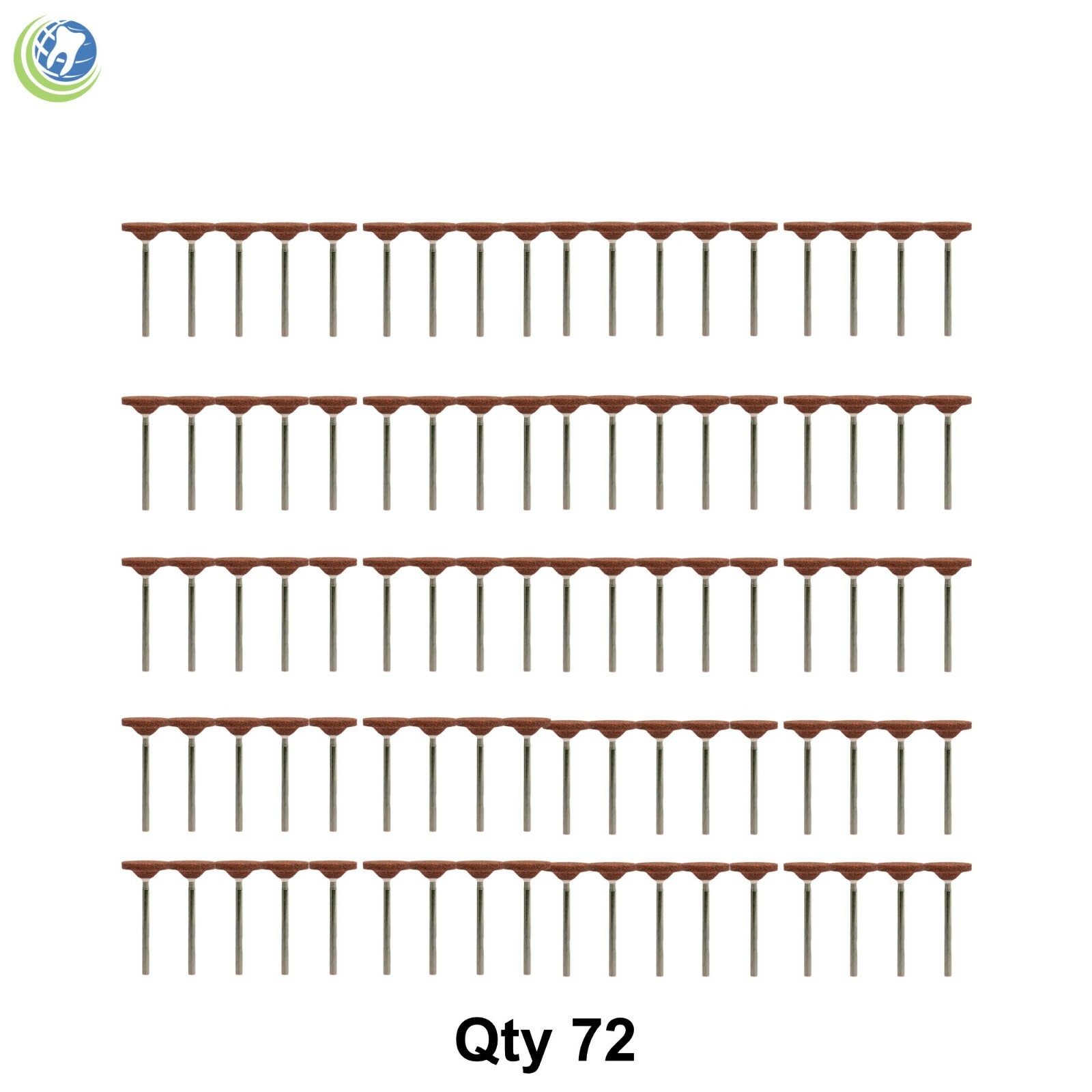 72X Dental Lab Coral Red Mounted Grinding Points Stones C011 Chrome Cobalt Alloy