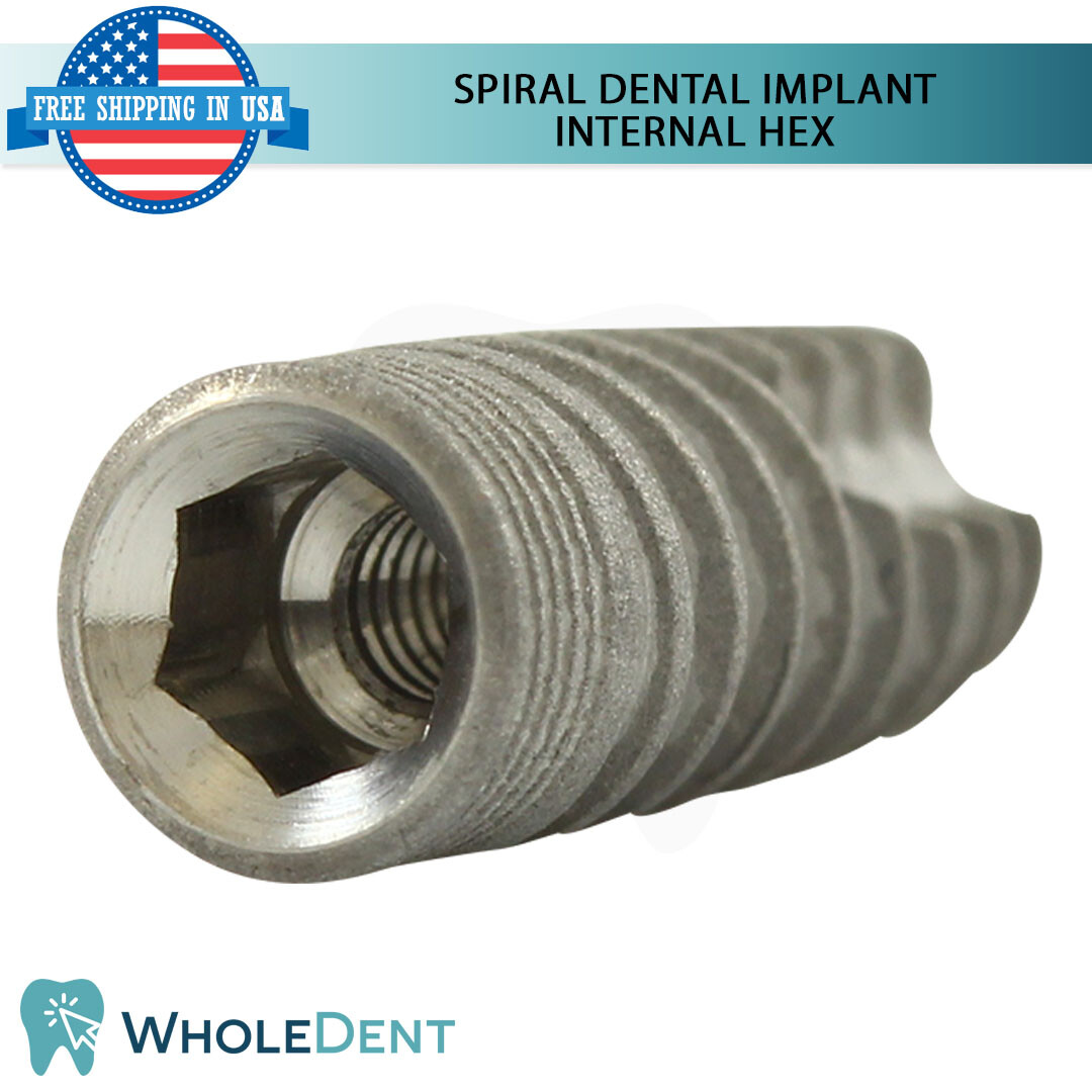 X1 Dental Spiral Int Hex 2.42mm Titanium Sterile Anodized Full Set