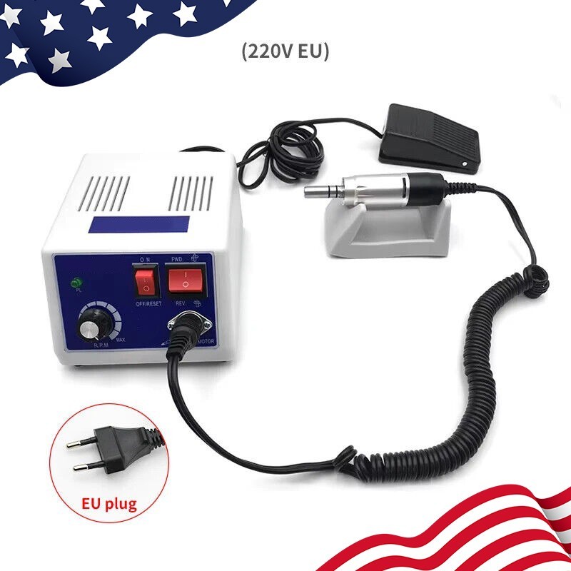 Dental Lab MARATHON-III Electric Micromotor +Contra Angle Straight Handpiece Kit