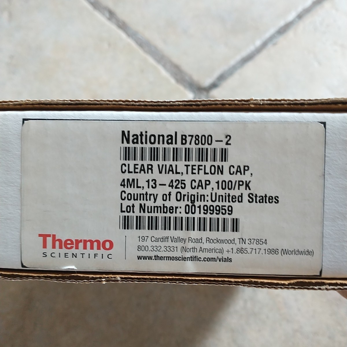 Thermo Scientific B7800-2 4 mL Clear Glass Vials Teflon Lined Caps 90/100 Pcs