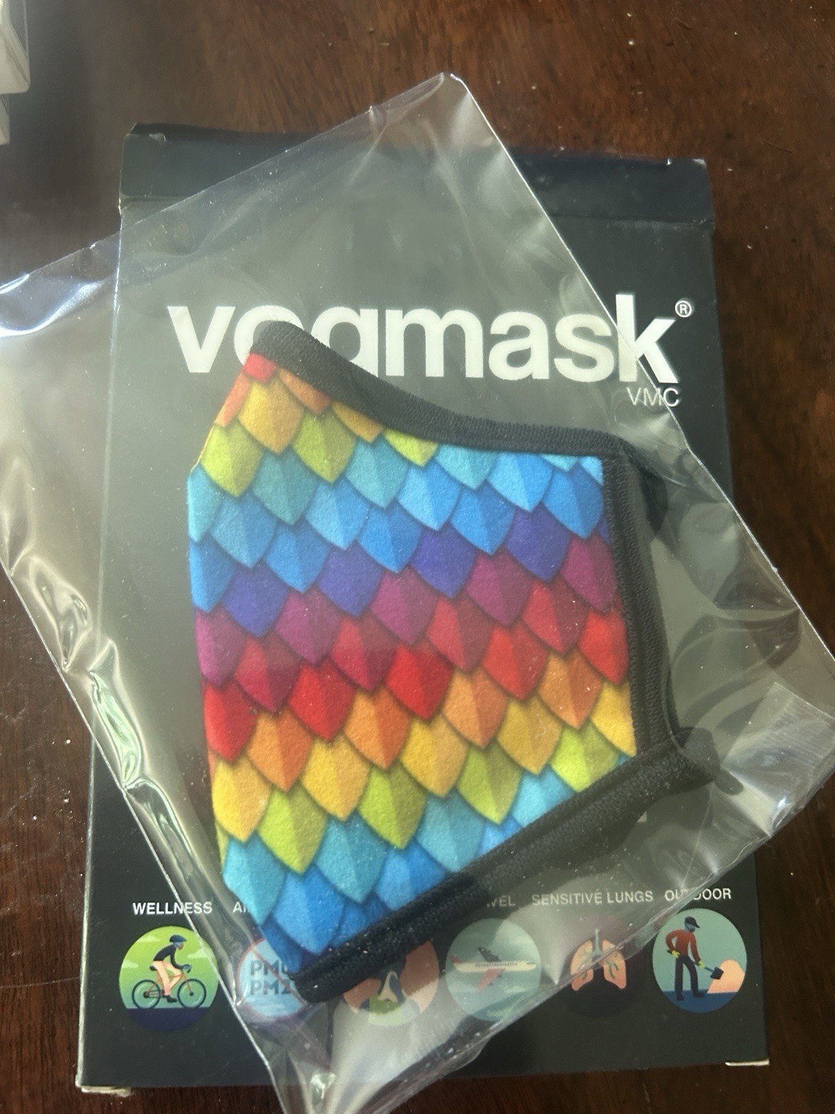 New Vogmask Small S Filtering Face Mask Reusable Mask Sealed Colorful Scales