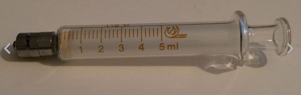 5 mL 10 ml 20 mL 50 mL GLASS SYRINGE LUER LOCK TIP / SLIP TIP DISPENSER NEW USA