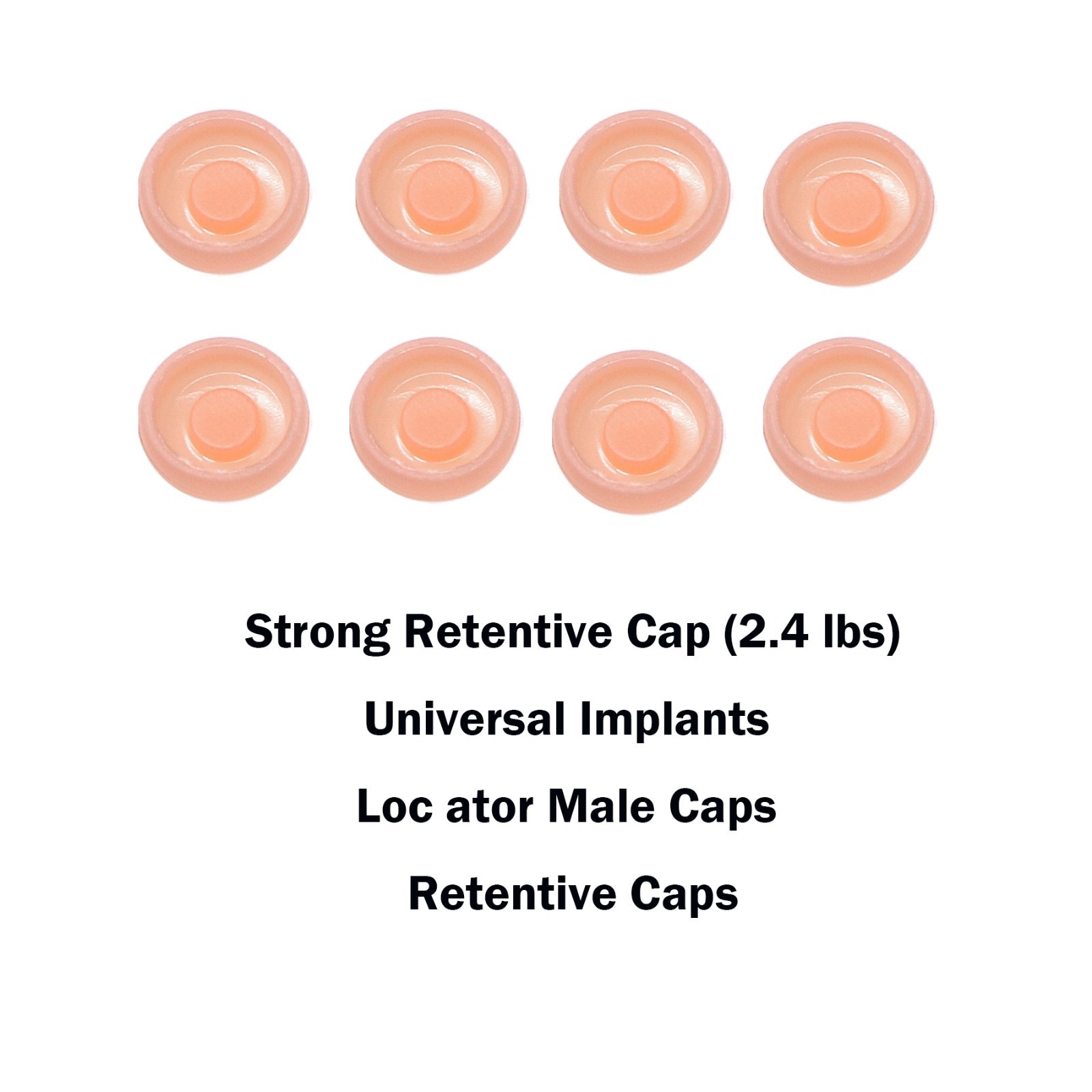 US Overdenture Attachment Abutments Locator Male Caps Pink 2.4lbs Replacement
