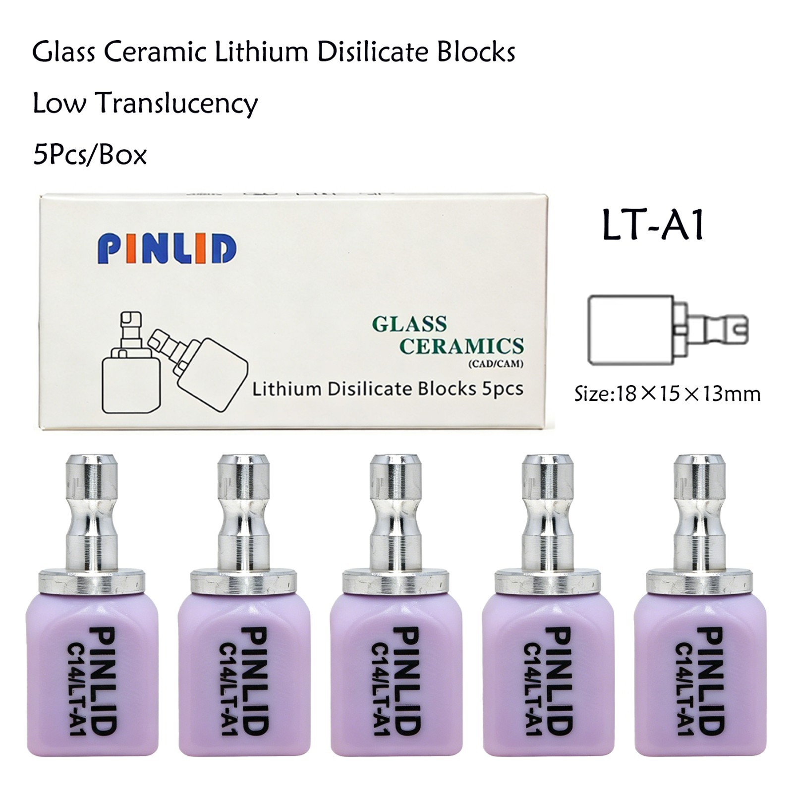 C14 Dental Emax Glass Ceramic Block LT A3 Lithium Disilicate CAD/CAM CEREC Block