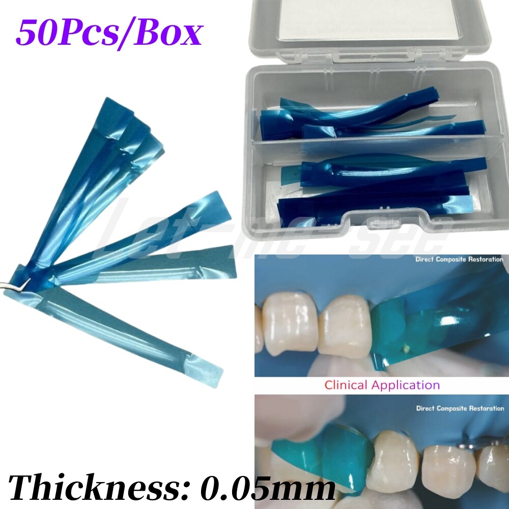 Dental Transparent Anterior Polyester Strip Blue Thickness 0.05mm Dental Materia