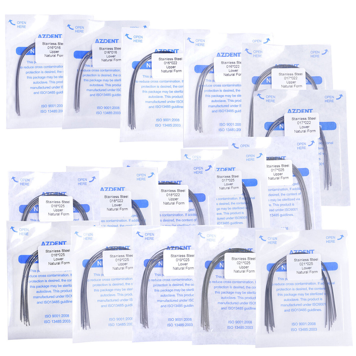 10pcs/pack AZDENT Dental Orthodontic Stainless steel Arch Wire (rectangular)