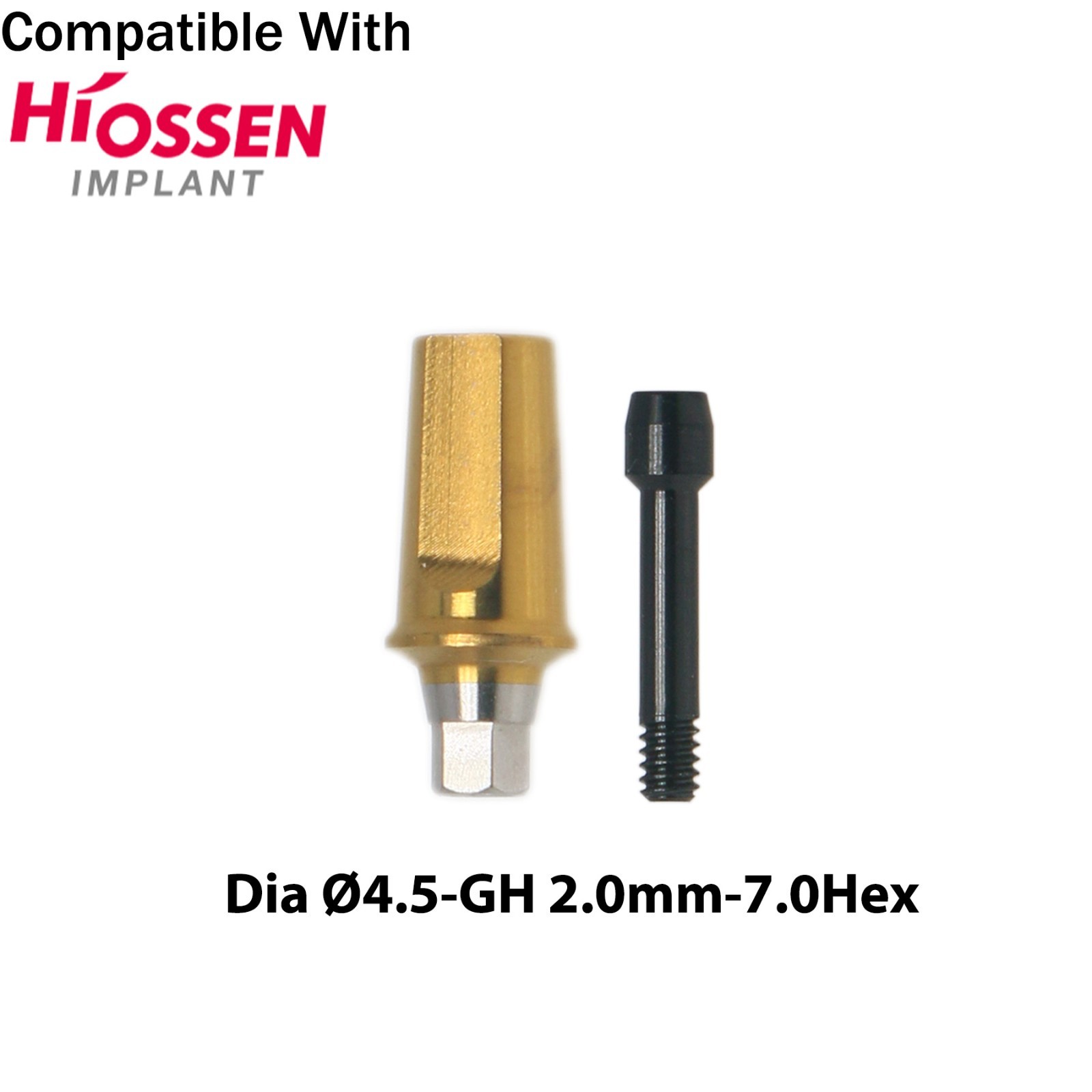 Titanium Straight Transfer Abutment Compatible with Osstem Hiossen Mini/Regular