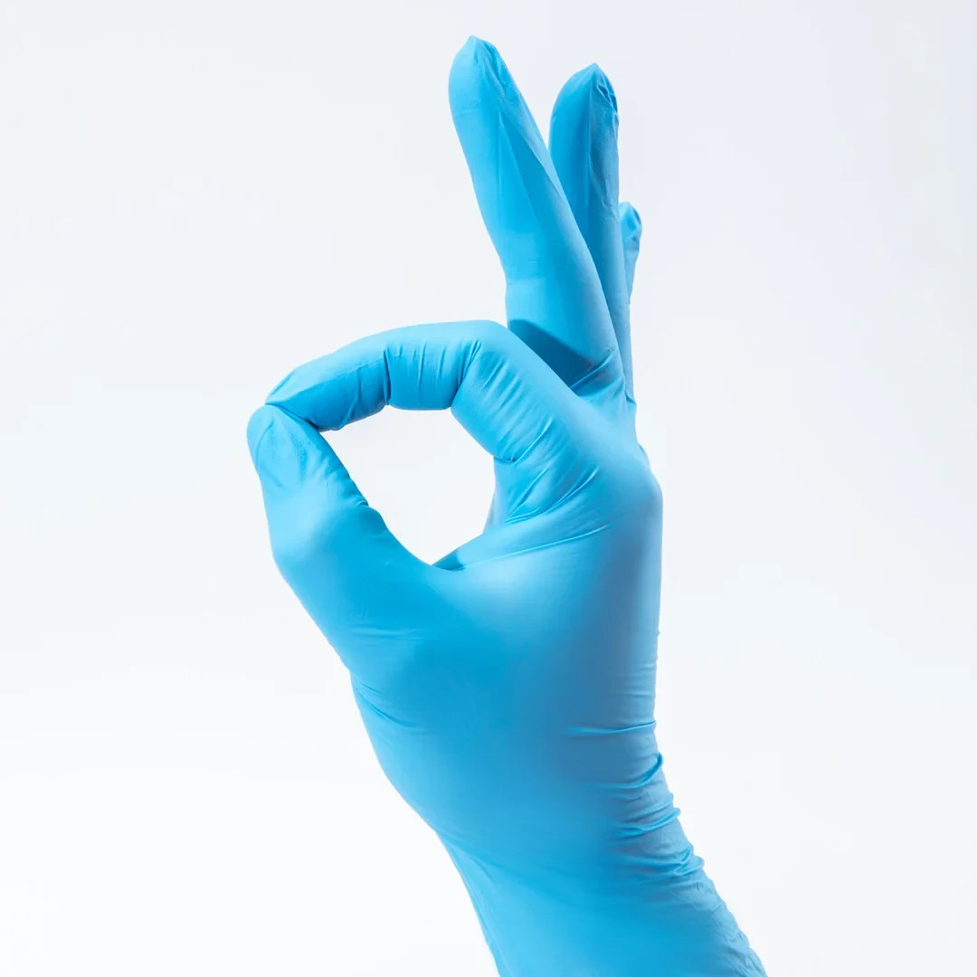 100pcs Disposable Nitrile Gloves 4mil Latex-Free, Powder-Free Medical Grade