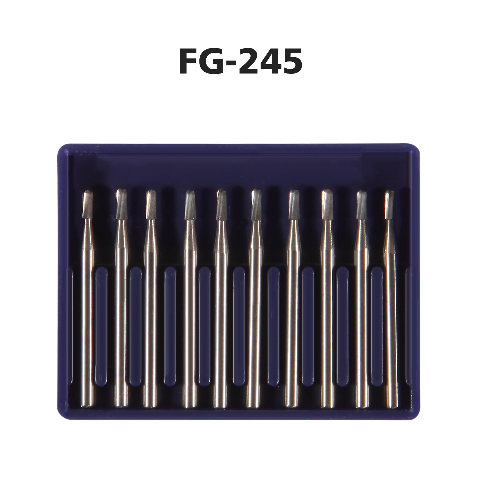 Dental FG-245 Clinic Carbide Burs Bits High Speed Cutting Drill Pear Head 10Pc