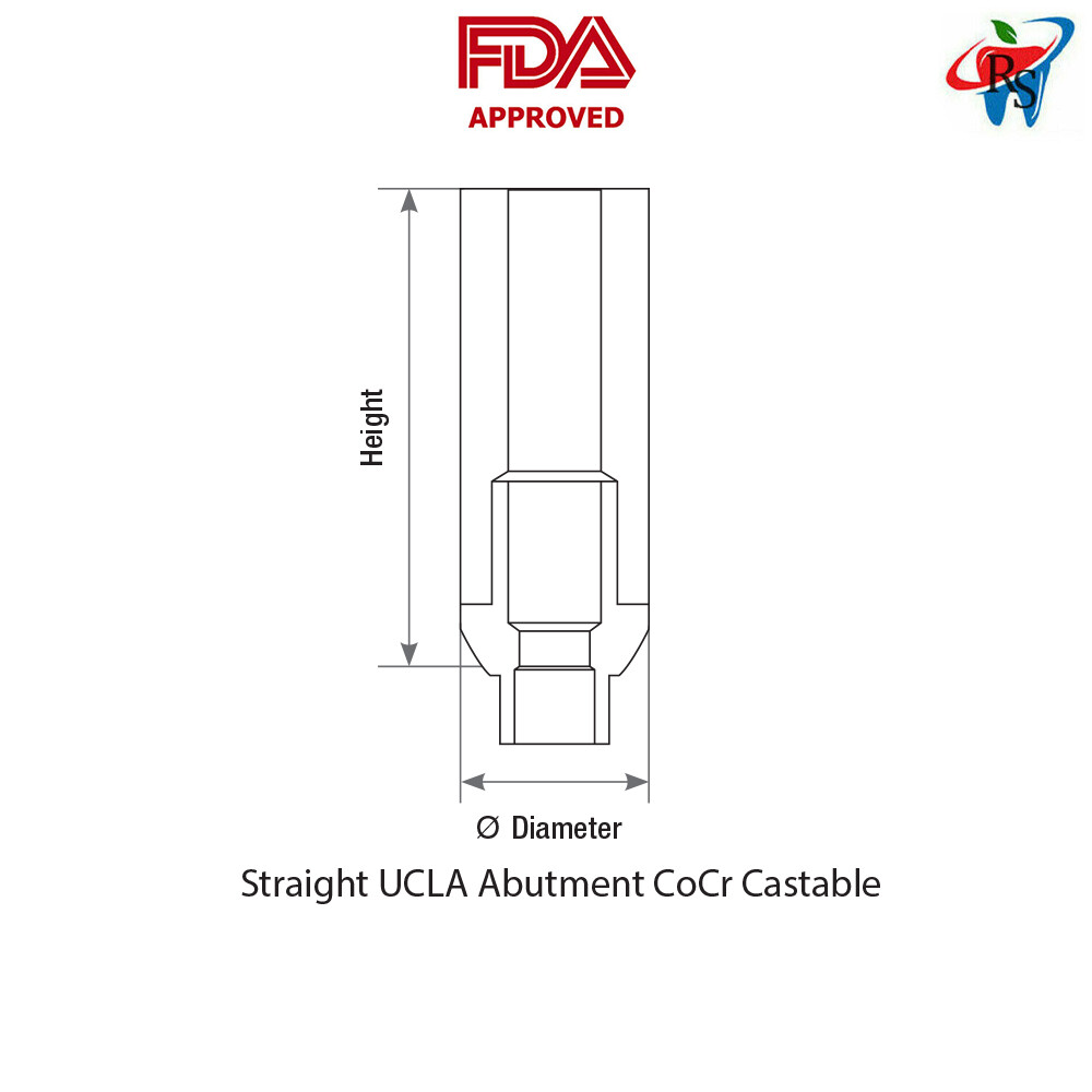 1pcs DSl Straight UCLA Conical Castable Chrome Cobalt Abutment NP Implant