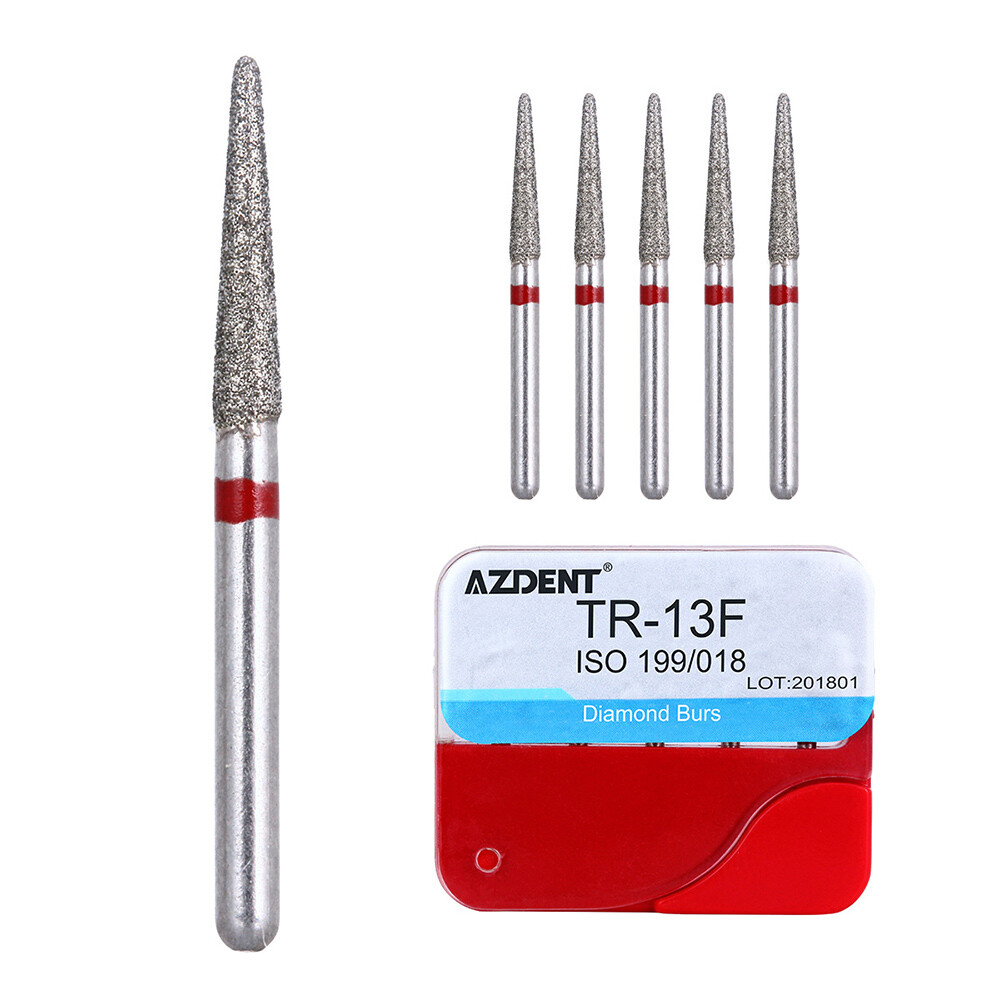 100Pcs Dental Diamond Burs for High Speed Handpiece Medium Friction Grip 20Types
