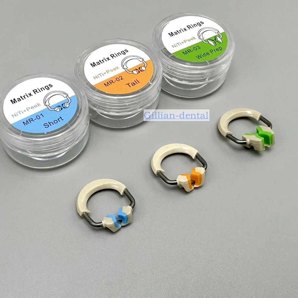 Dental Ortho Sectional Matrix System Nickel Titanium Alloy Matrices Clip Ring