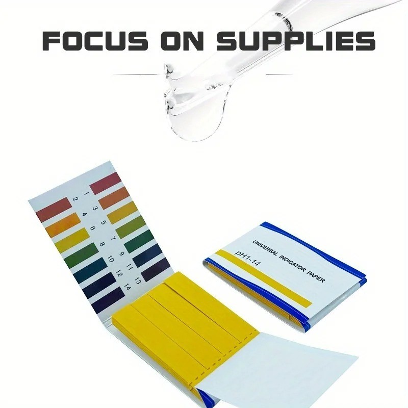 pH Test Strips 1-14 480x Indicator Paper Litmus Urine Saliva Tester 10 Pack