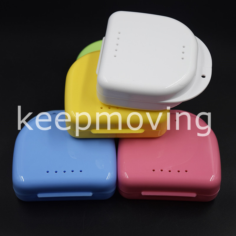 Dental Orthodontic Retainer Denture Storage Box Case Mouthguard Container Colors