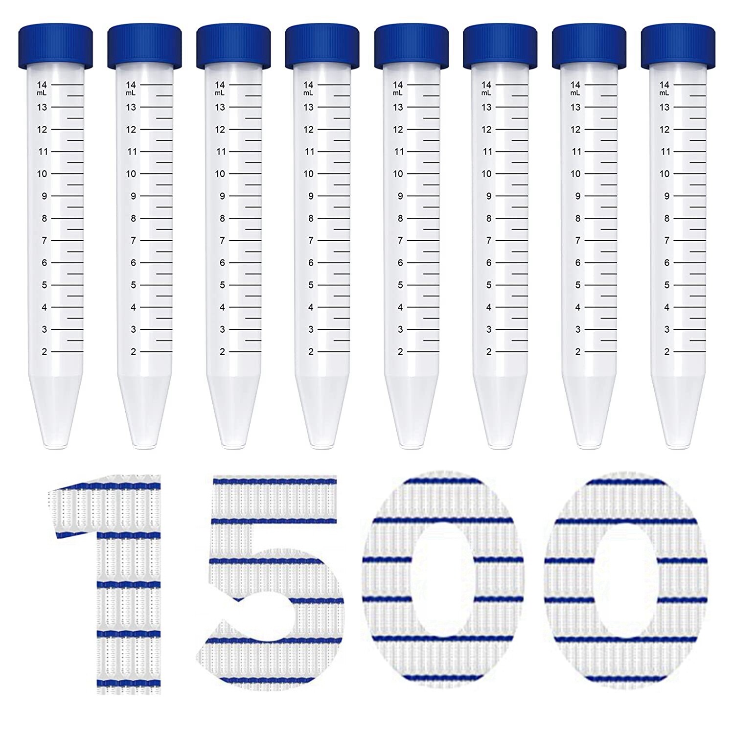 1500ps Polypropylene Centrifuge Tube Conical Bottom Plain, Bulk, Sterile – 15 mL