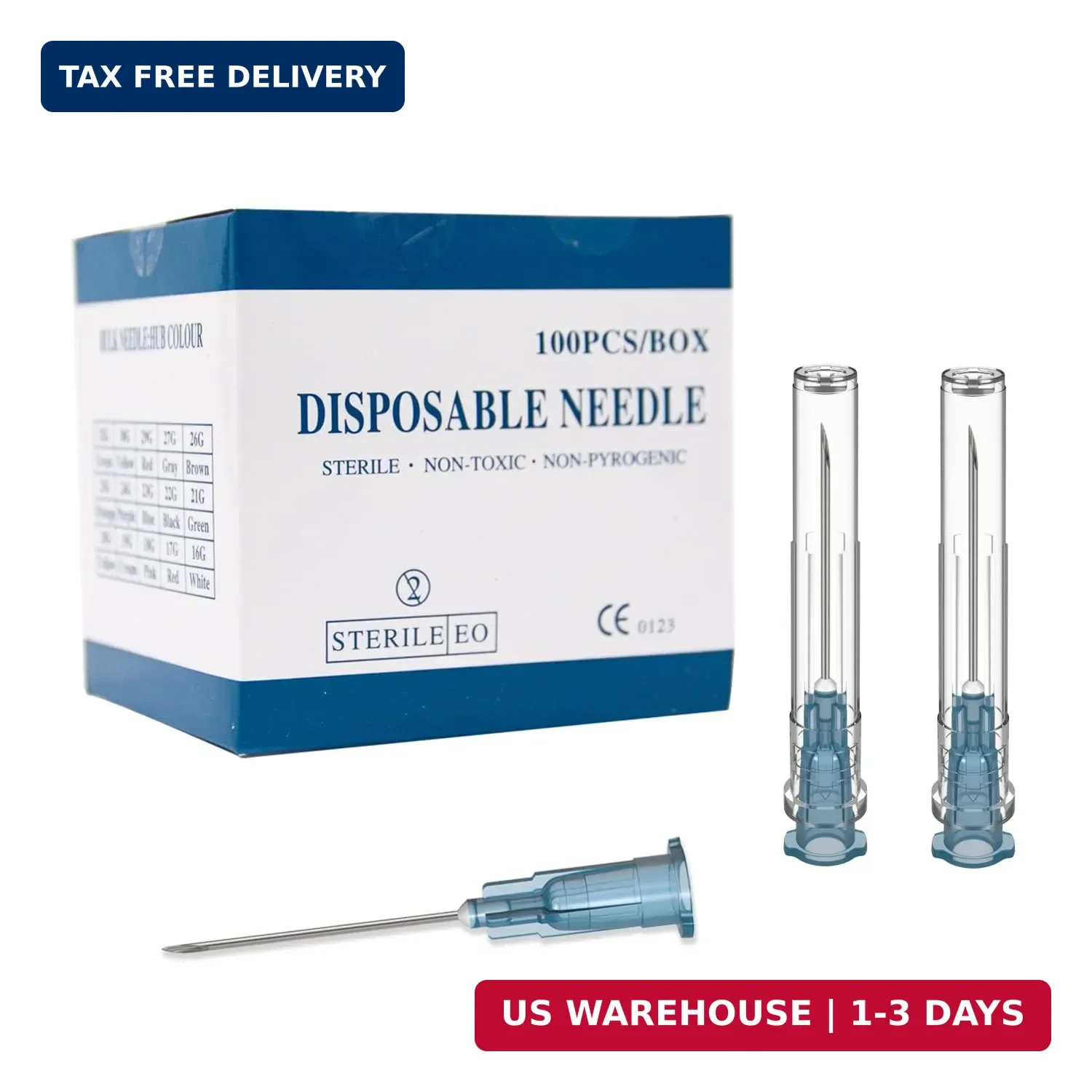 23 Gauge 1 Inch Needle,100 PCS Luer Lock Industrial Dispensing 23Ga-1 inch