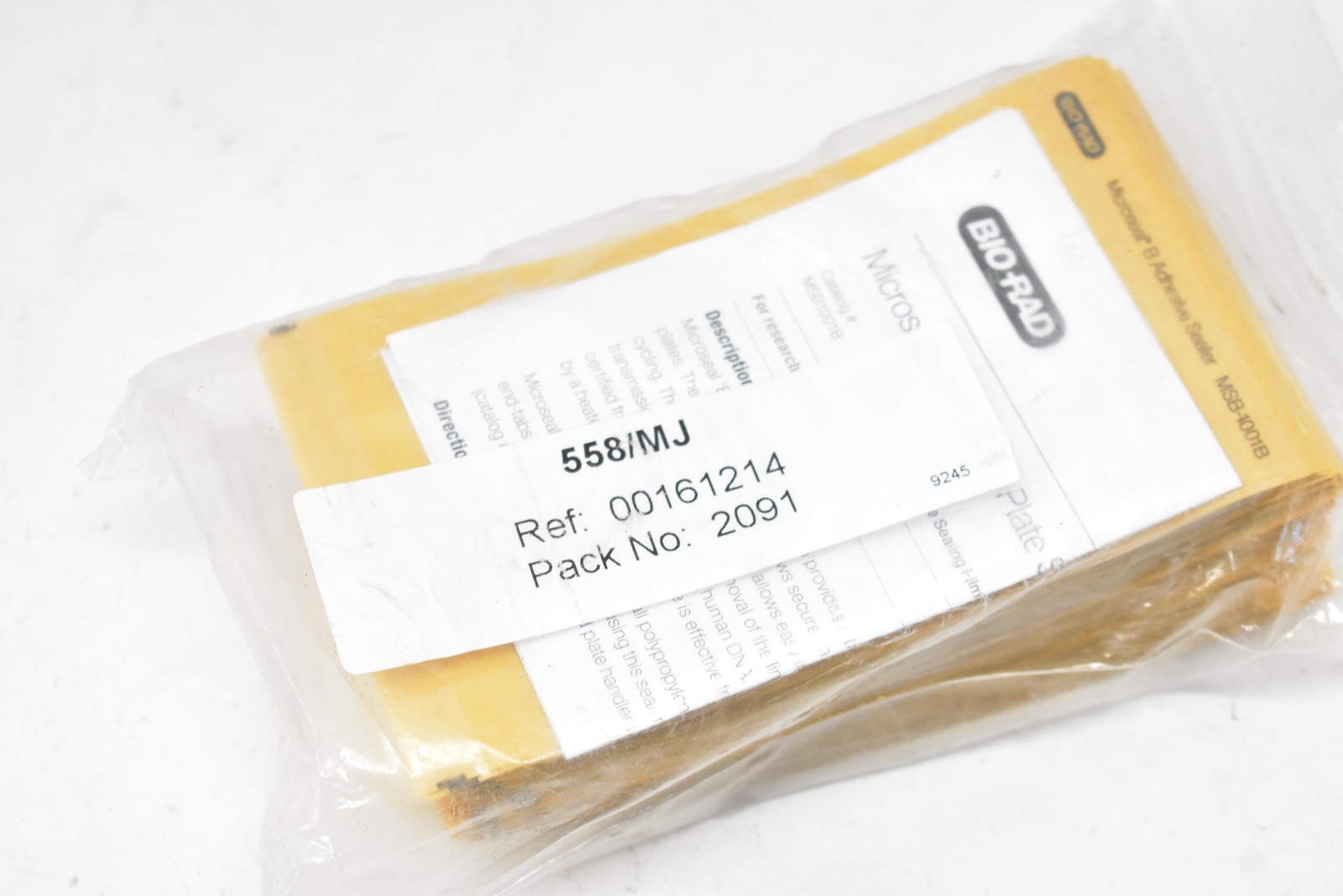 Microseal ‘B’ PCR Plate Sealing Film Adhesive Optical #MSB1001 100/PK New