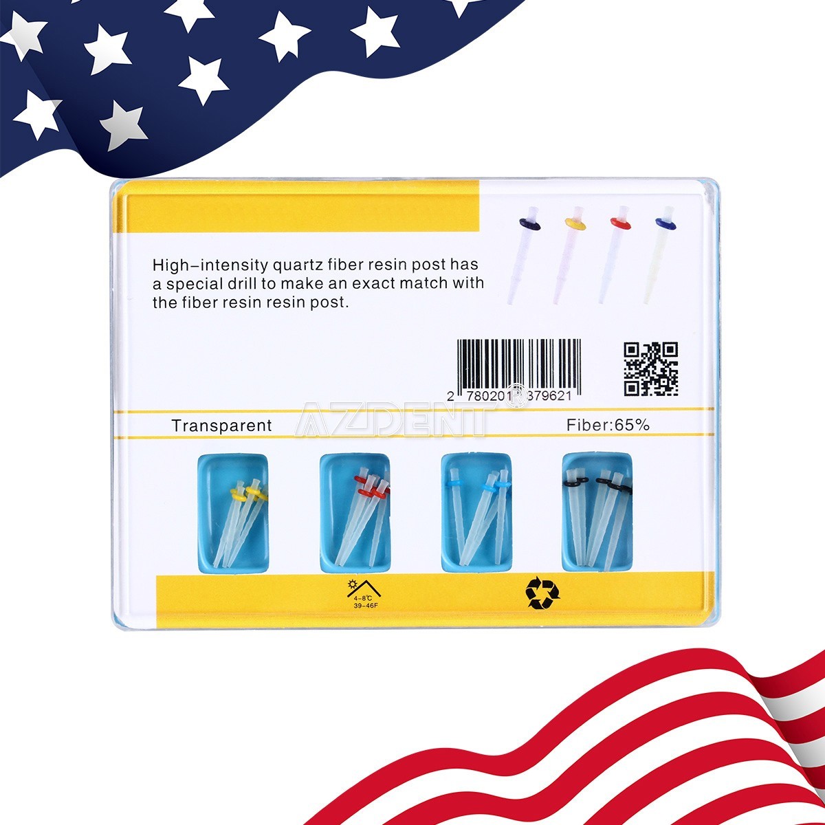 1Box Dental Endo Fiber Post Glass Quartz Teeth Restorative 1.0 1.2 1.4 1.6 1.8m