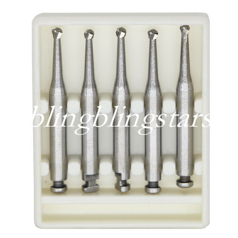 5 Pcs/Box Dental Carbide Bur Round for Slow Speed Latch Type RA#1-#8 Burs Angle