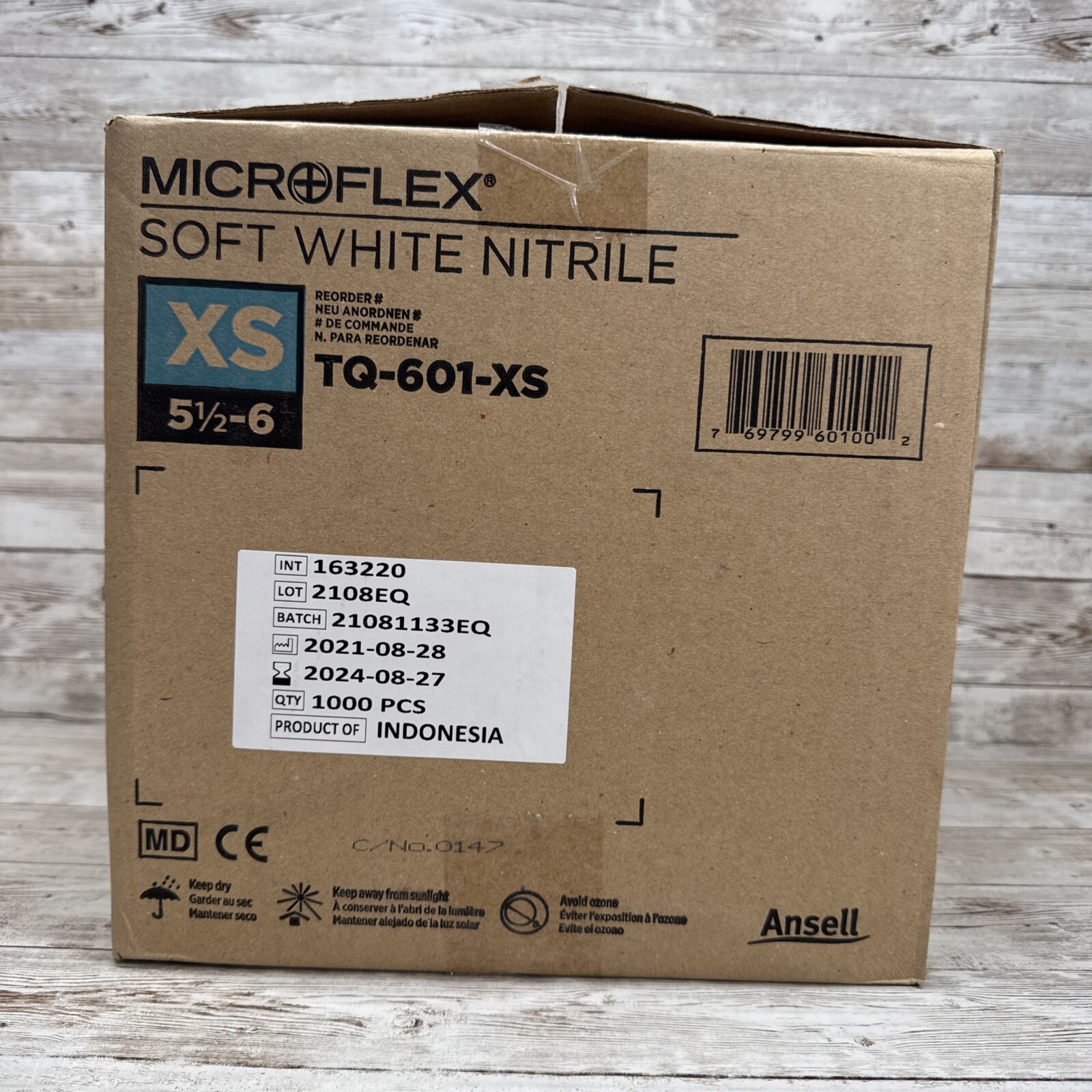 MicroFlex Soft White Nitrile Exam Size: X-Small TQ-601-XS *10-BOX CASE*See Date*