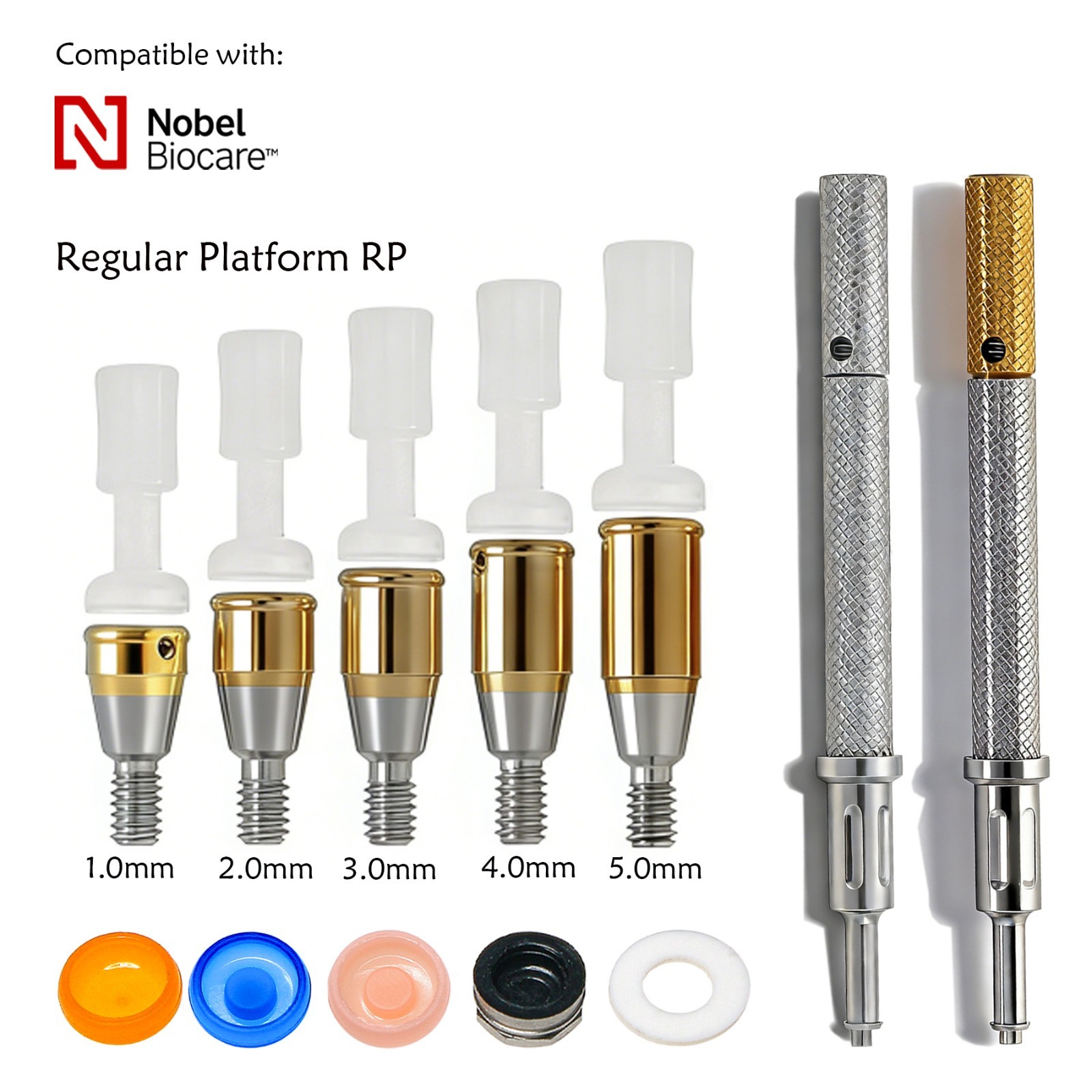 US For Nobel Active Biocare ZEST Locator Abutment Conical Connection NP/RP 1-5mm