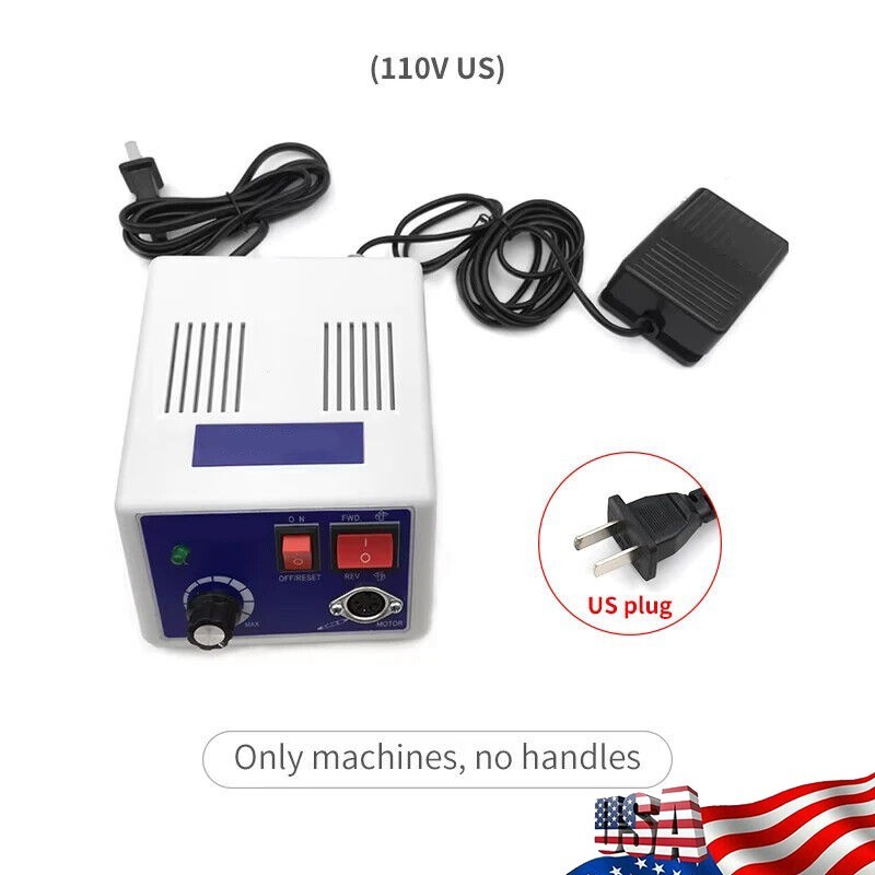 Dental Lab MARATHON-III Electric Micromotor +Contra Angle Straight Handpiece Kit