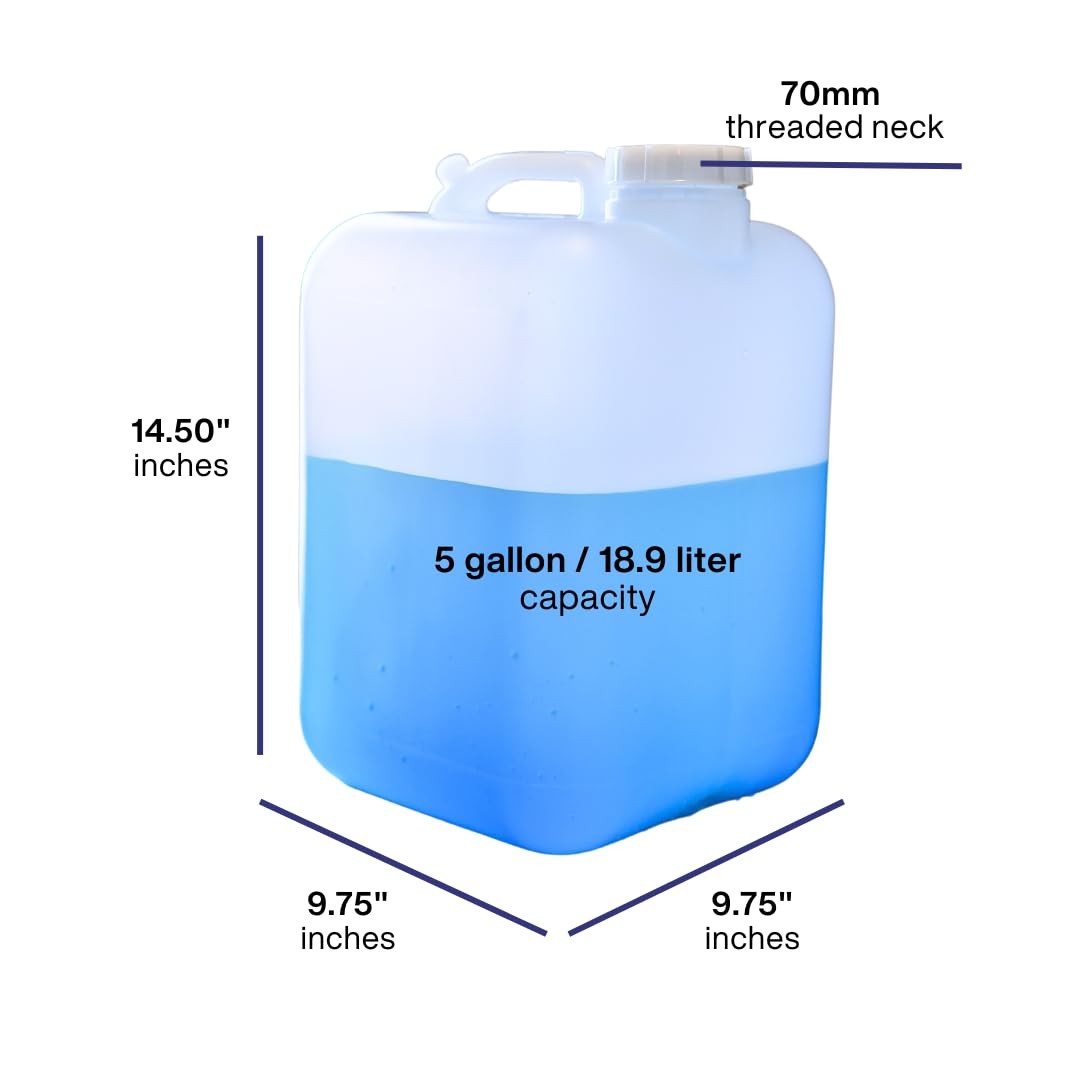 FastRack 5 Gallon Hedpak with Cap | BPA-free, Food-Grade, and Snowy