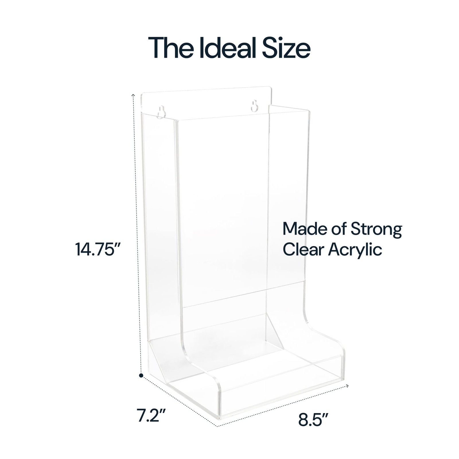 Safety Glasses Holder Wall Mount Dispenser Bin – Clear Acrylic Top-Loading Or…