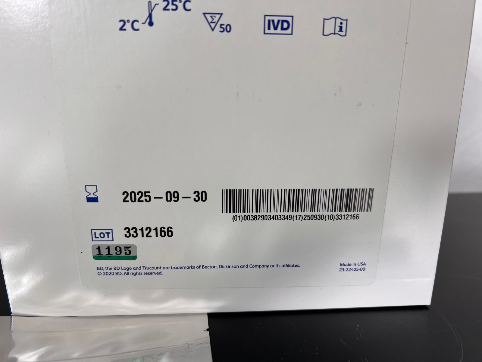 BD Trucount Absolute Counting Tubes IVD 340334 – Good until Sept 30 2025
