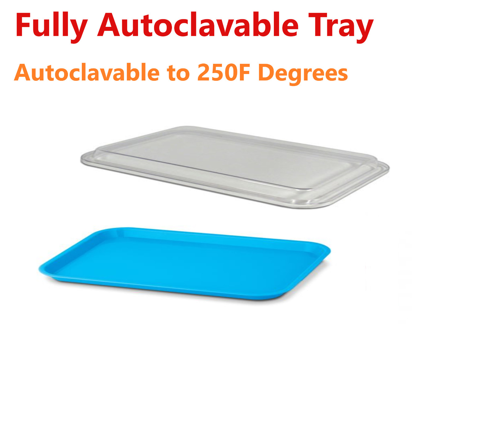 Dental B Ritter Tray Covered with Lid, 4 Trays with 4 Lids, Combo Pack Trays Lid