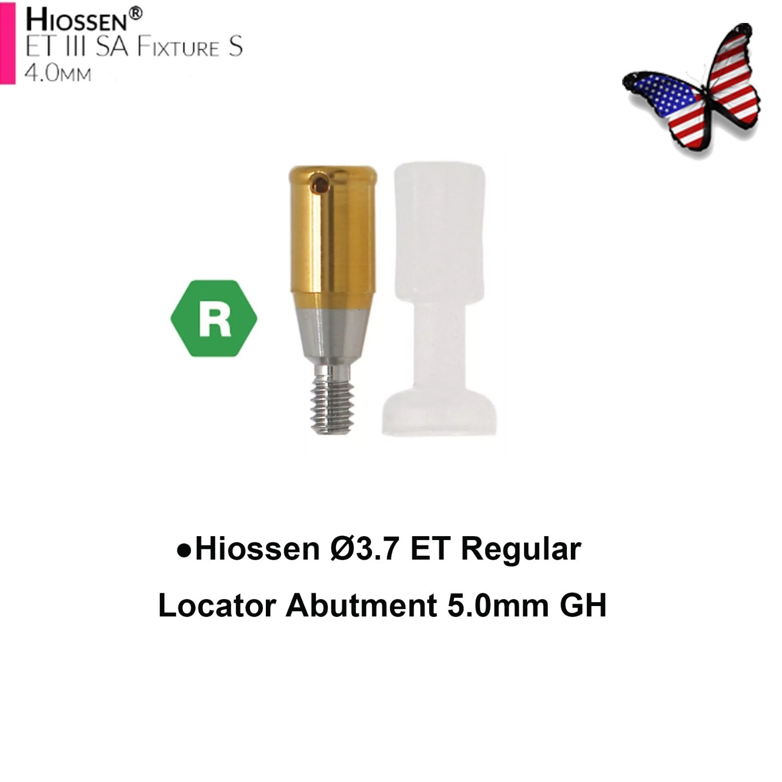 Locator Abutment for Hiossen ET DIO UF/Snucone Regular Overdenture Retention Cap