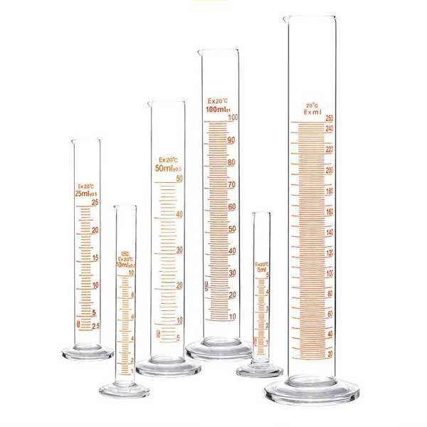 5ml – 1000ml Transparent Measuring Cylinder Graduated Lab Chemistry Glassware