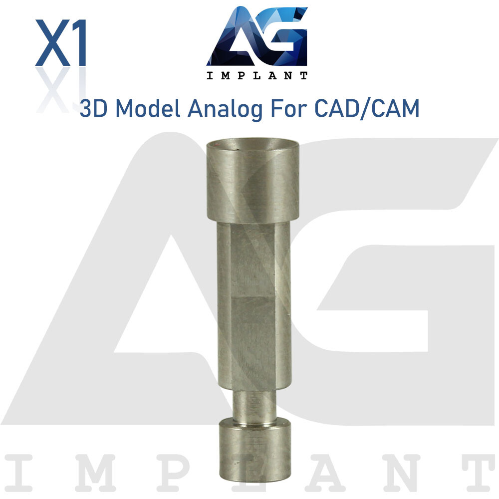 3D Model Analog For CAD/CAM Stainless Steel Lab Dental Int Hex
