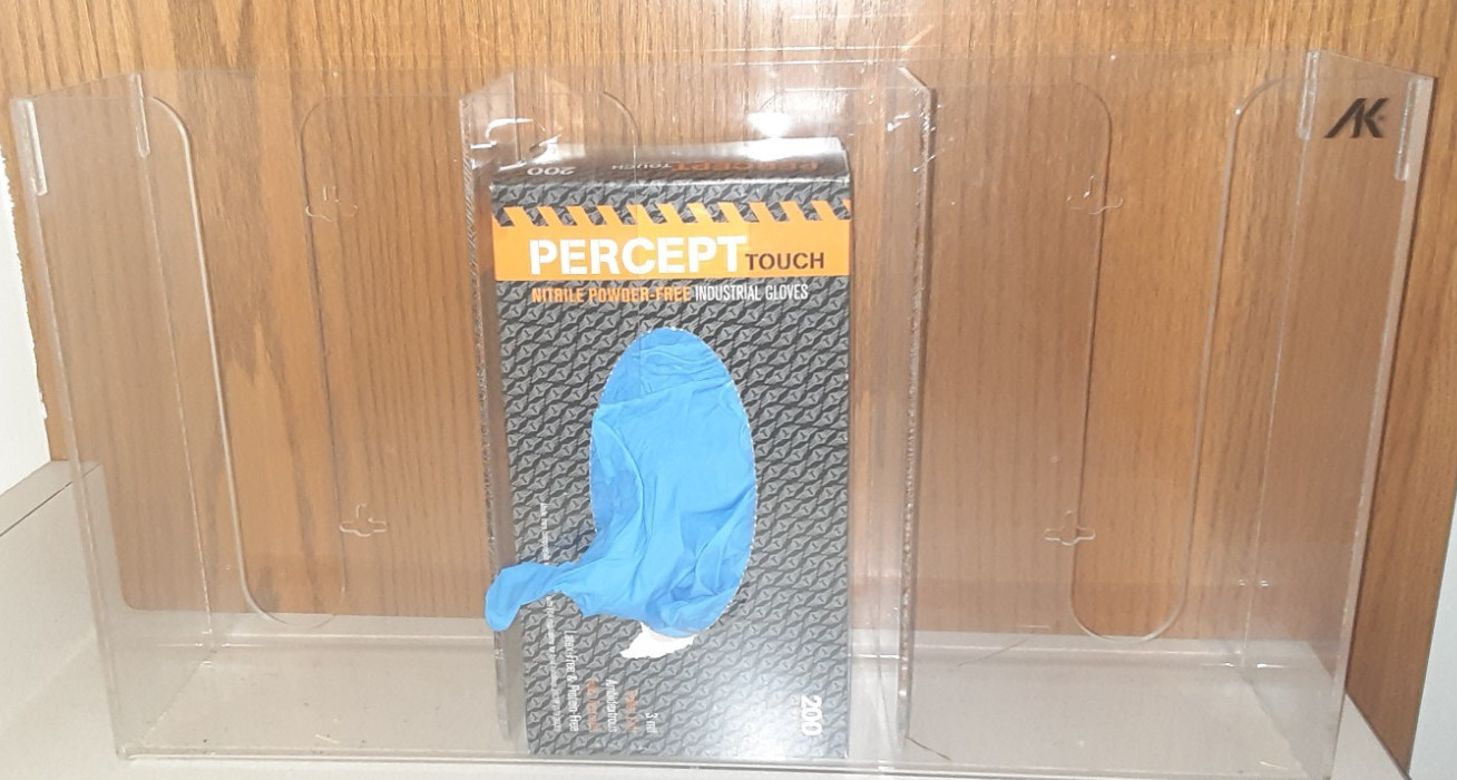 Triple Plastic Glove Box Holder Wall Mount Glove Dispenser – 20 x 11 x 4