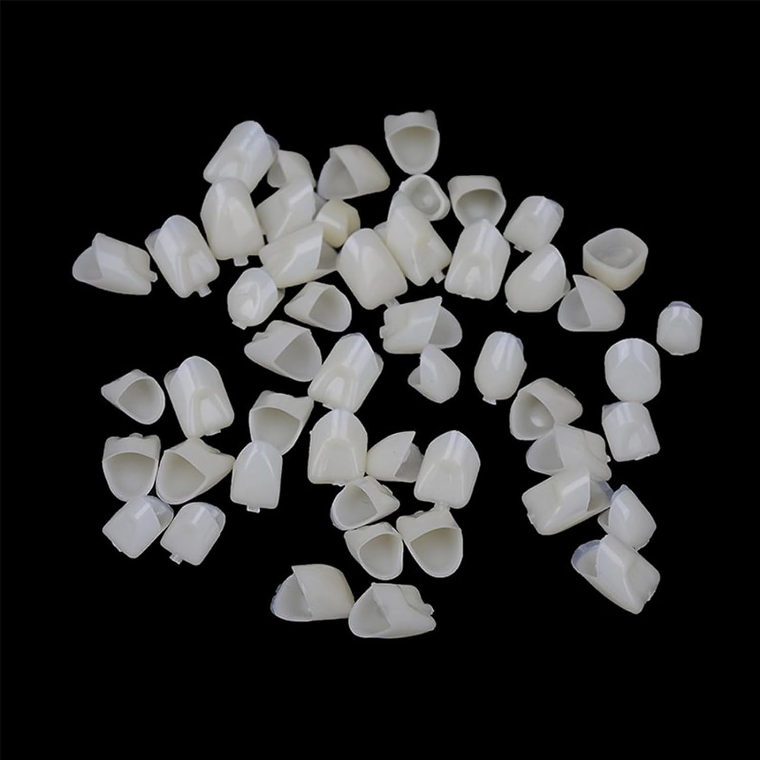120 Pieces Fake Tooth Cap Crown Front Teeth with Tooth Repair Thermal Beads Cap
