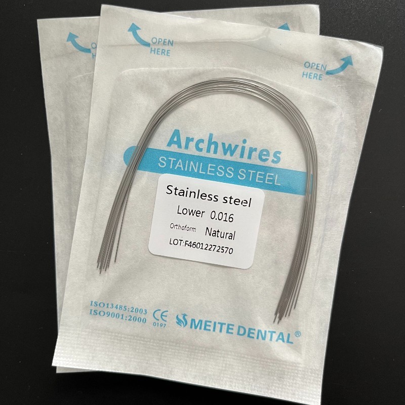 Dental Orthodontic Treatment Stainless Steel Arch Wires Round Natural Form